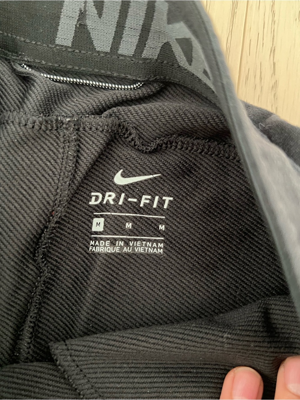 Nike Black Kids Zip-Pocket Joggers with White Swoosh - Picture 2 of 4